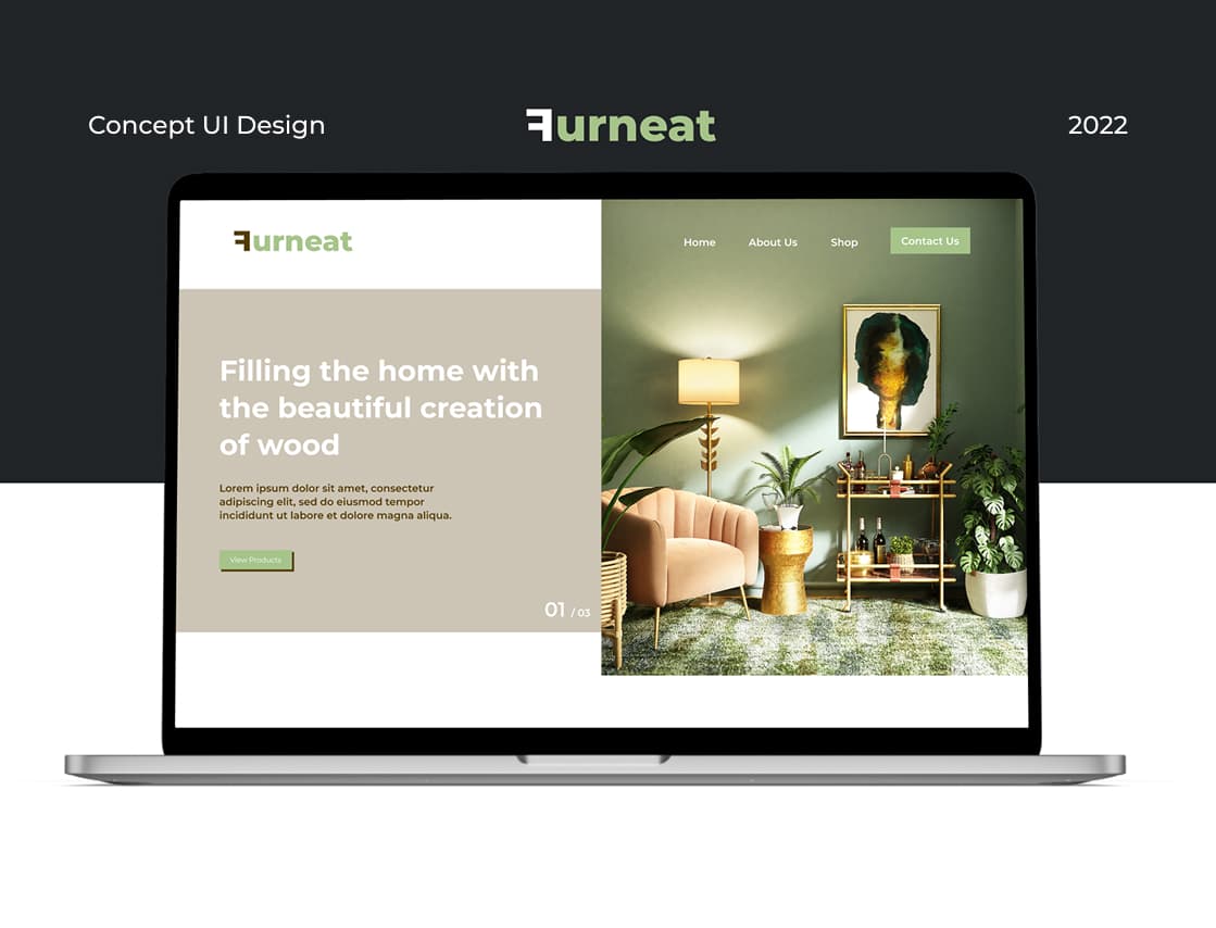 Furneat — Furniture Webpage Concept