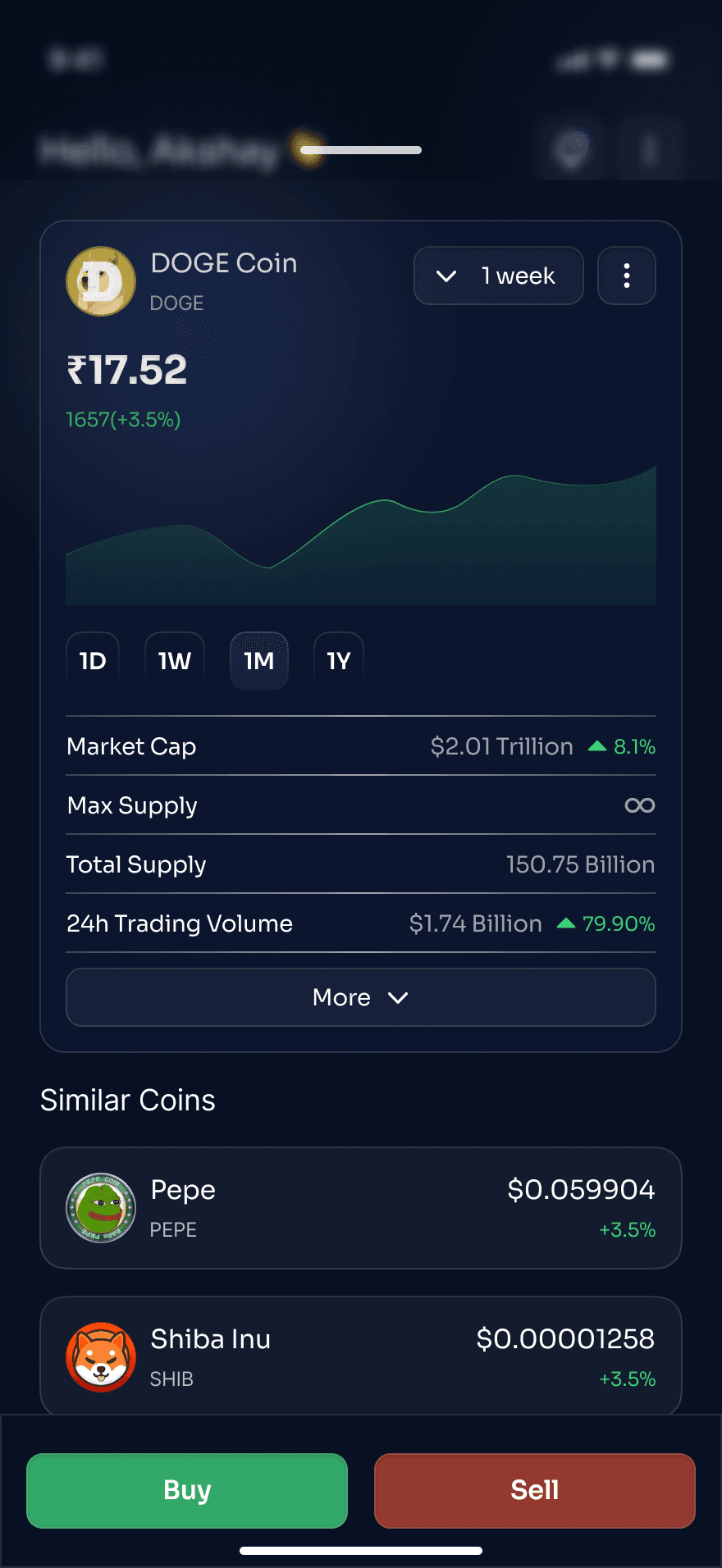 Trade Screen